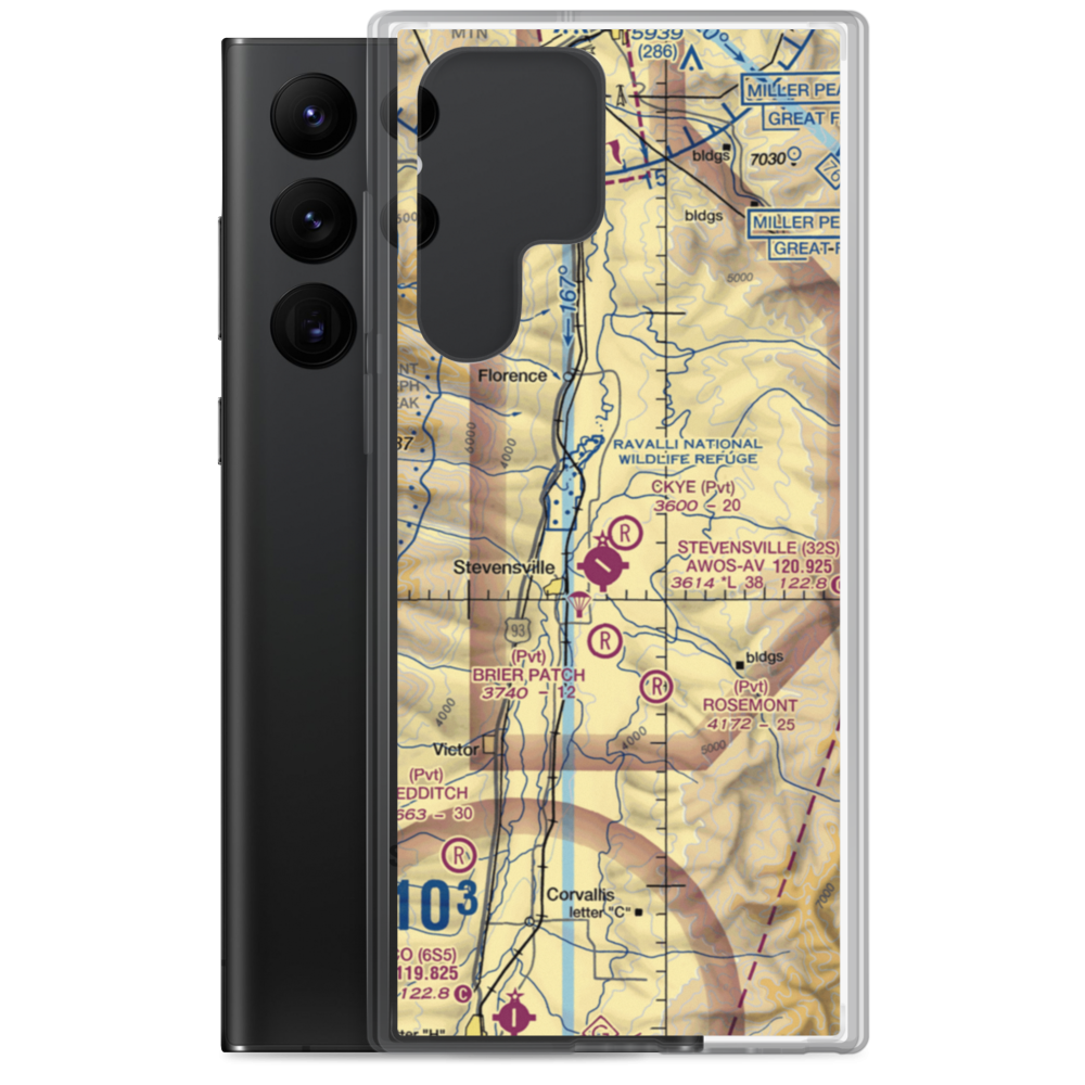 Ckye Field (MT32) VFR Sectional Samsung Case Samsung Galaxy S22 Ultra model shown