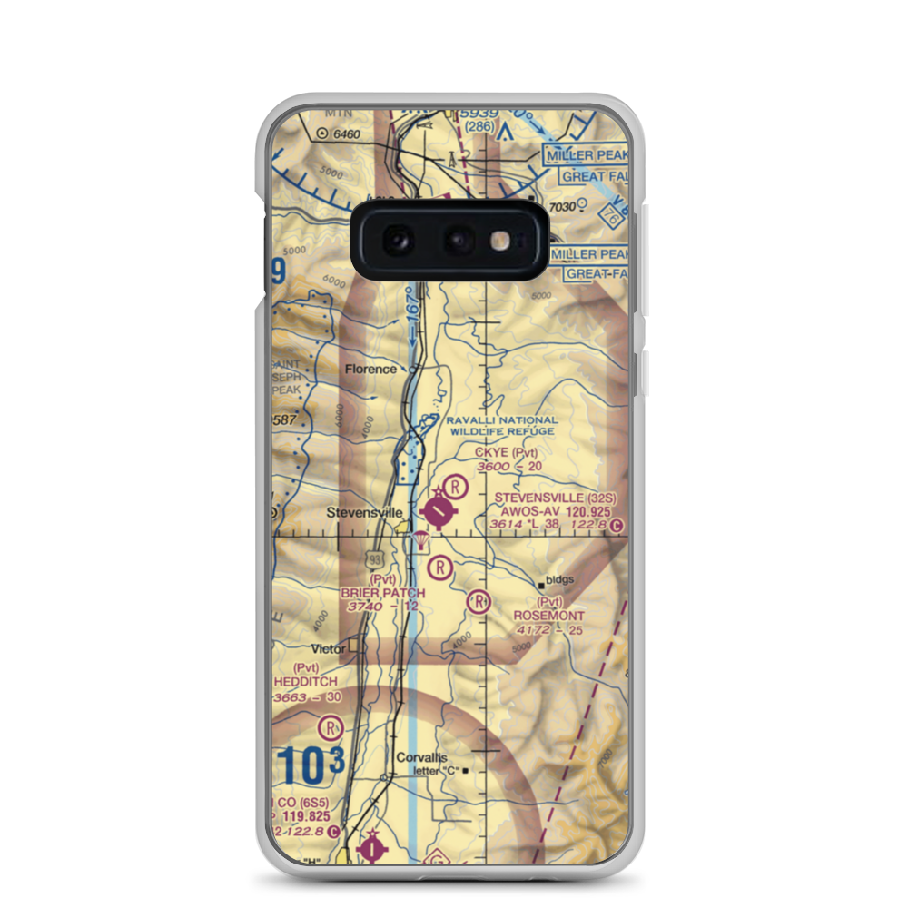 Ckye Field (MT32) VFR Sectional Samsung Case Samsung Galaxy S10e model shown