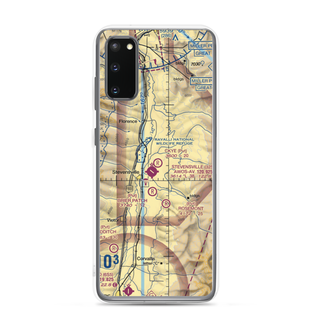 Ckye Field (MT32) VFR Sectional Samsung Case Samsung Galaxy S20 model shown