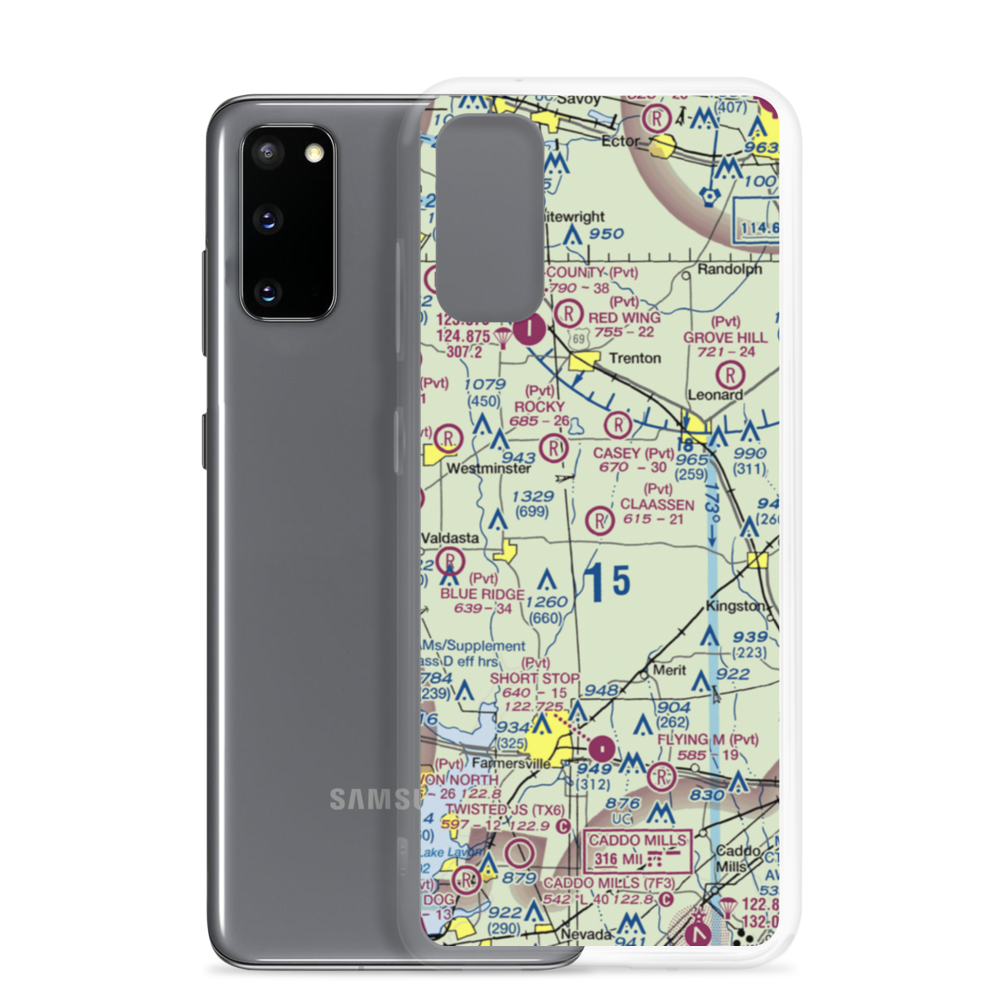 Claasen Airport (70TE) VFR Sectional Samsung Case Samsung Galaxy S20 model shown