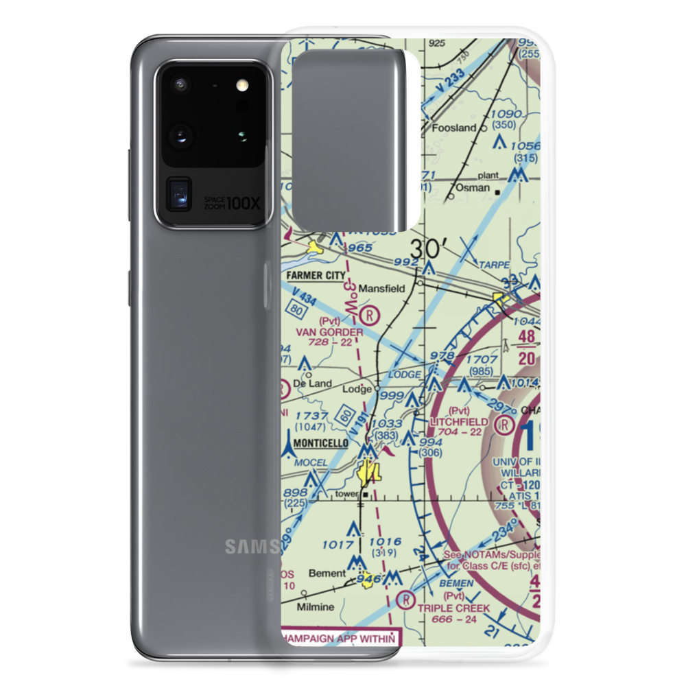 Clapper Airport (53IL) VFR Sectional Samsung Case Samsung Galaxy S20 Ultra model shown