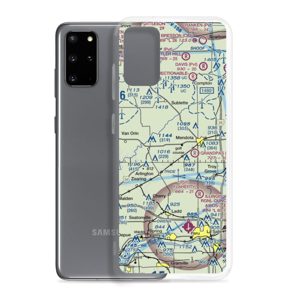 Clarion Field (35IL) VFR Sectional Samsung Case Samsung Galaxy S20 Plus model shown