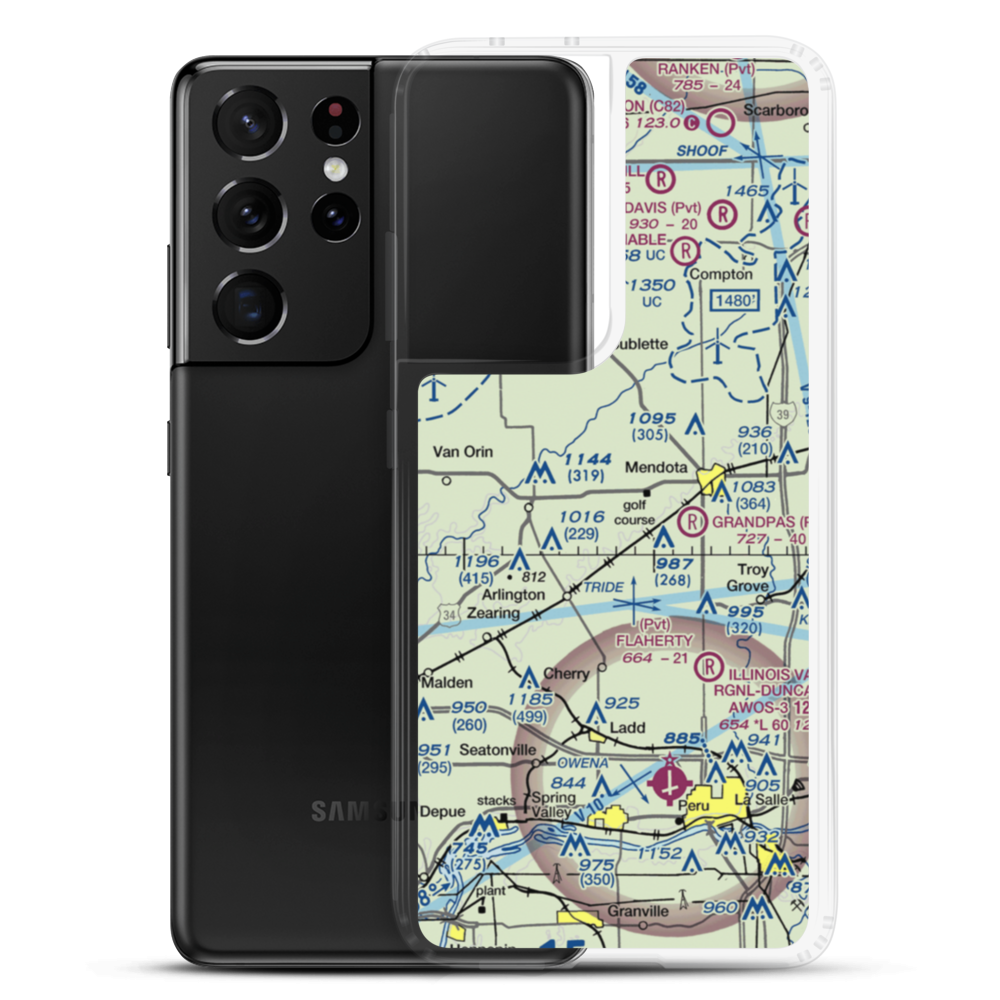 Clarion Field (35IL) VFR Sectional Samsung Case Samsung Galaxy S21 Ultra model shown