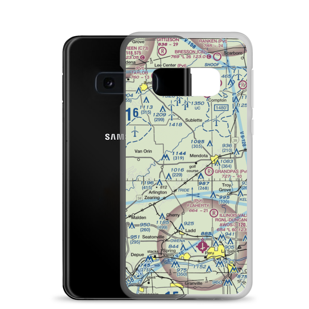 Clarion Field (35IL) VFR Sectional Samsung Case Samsung Galaxy S10e model shown
