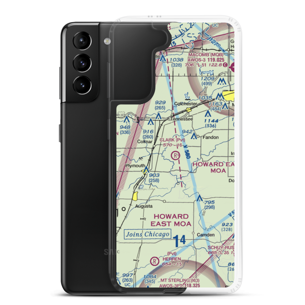 Clark Airport (23IS) VFR Sectional Samsung Case Samsung Galaxy S21 Plus model shown