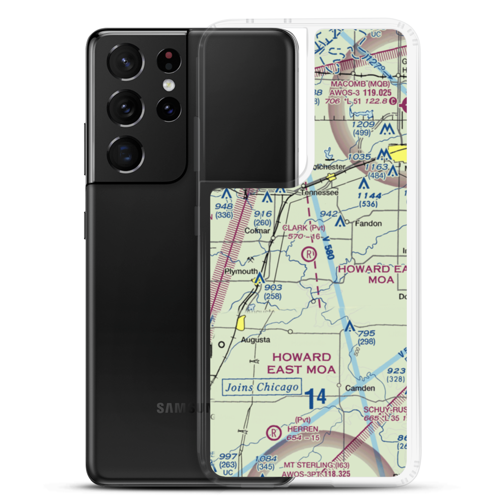 Clark Airport (23IS) VFR Sectional Samsung Case Samsung Galaxy S21 Ultra model shown