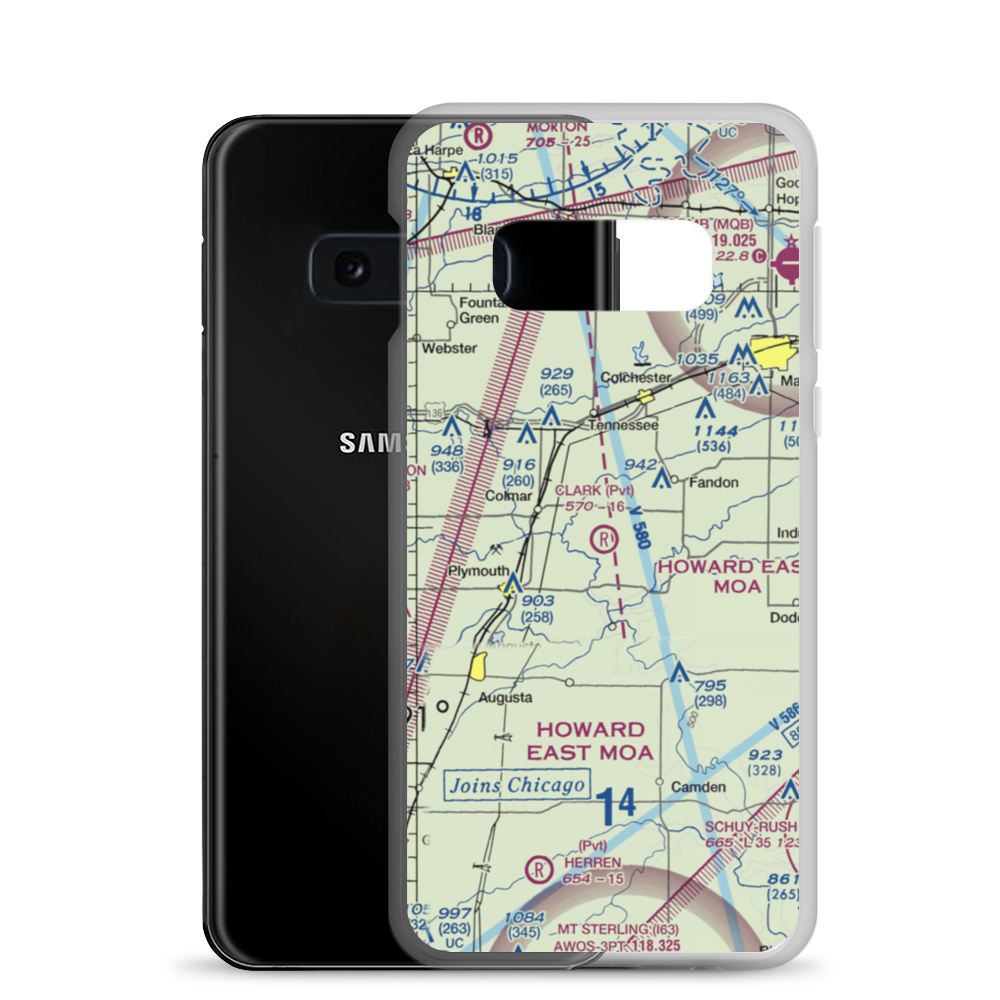 Clark Airport (23IS) VFR Sectional Samsung Case Samsung Galaxy S10e model shown