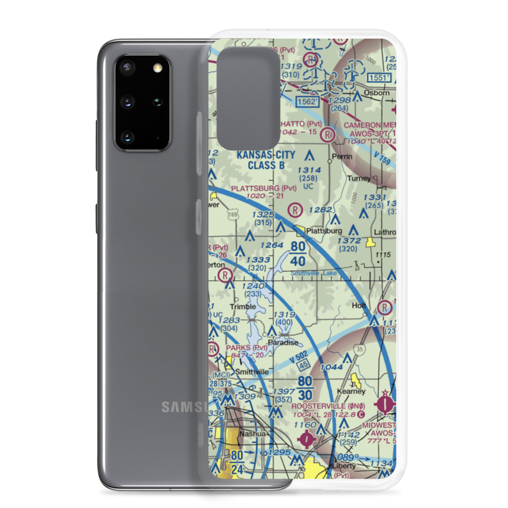 Clark Airport (7MO8) VFR Sectional Samsung Case Samsung Galaxy S20 Plus model shown