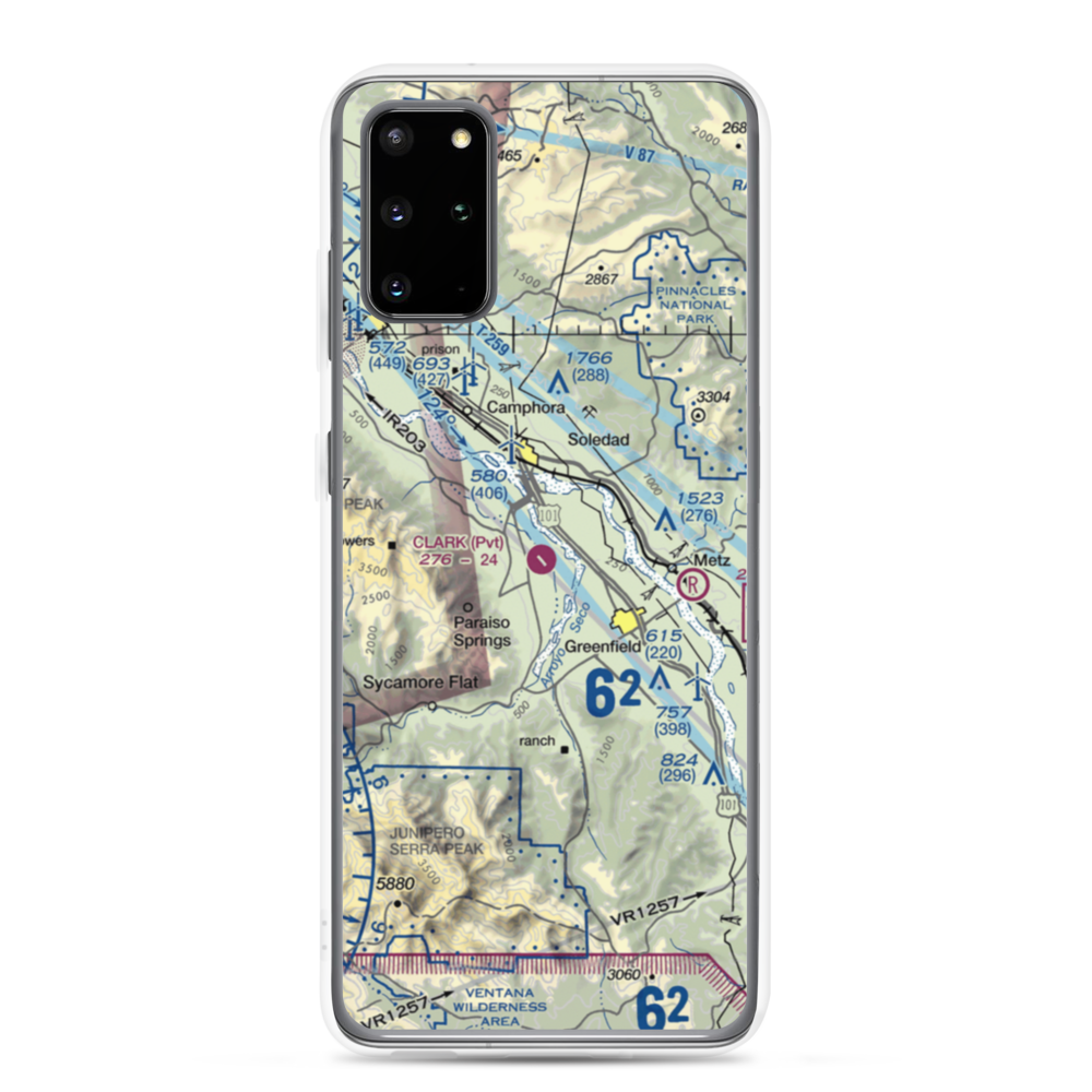 Clark Ranch Airport (3CA9) VFR Sectional Samsung Case Samsung Galaxy S20 Plus model shown