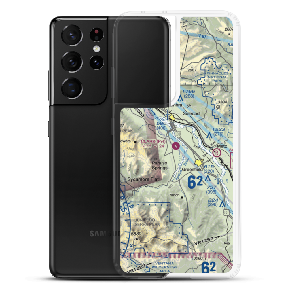 Clark Ranch Airport (3CA9) VFR Sectional Samsung Case Samsung Galaxy S21 Ultra model shown