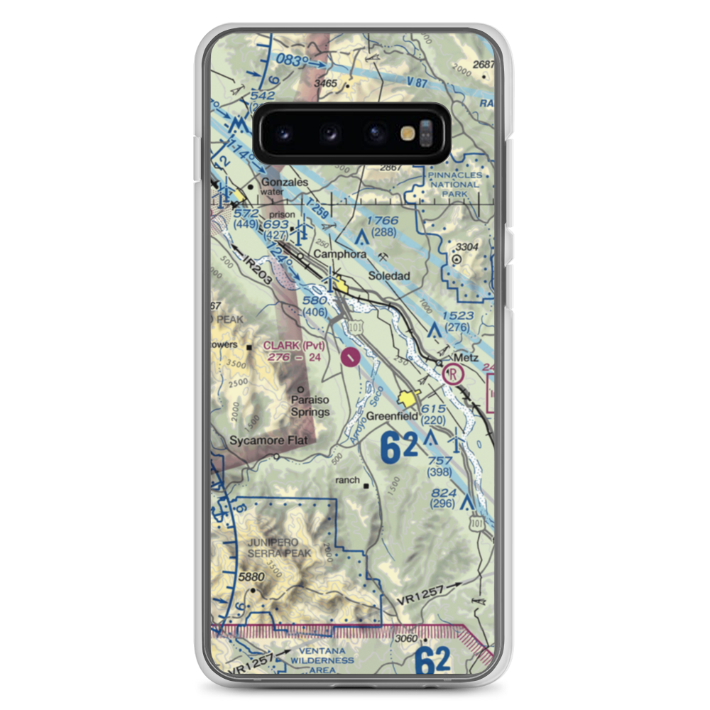 Clark Ranch Airport (3CA9) VFR Sectional Samsung Case Samsung Galaxy S10+ model shown
