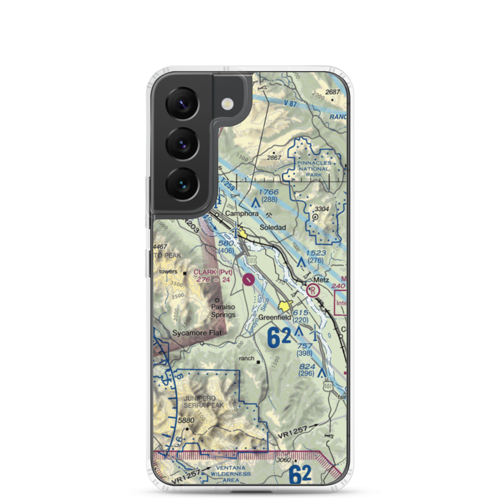 Clark Ranch Airport (3CA9) VFR Sectional Samsung Case Samsung Galaxy S22 model shown