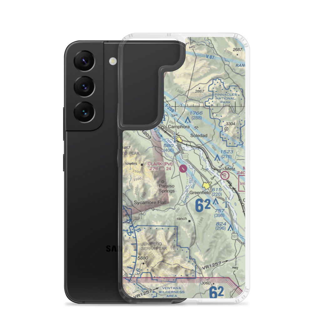 Clark Ranch Airport (3CA9) VFR Sectional Samsung Case Samsung Galaxy S22 model shown