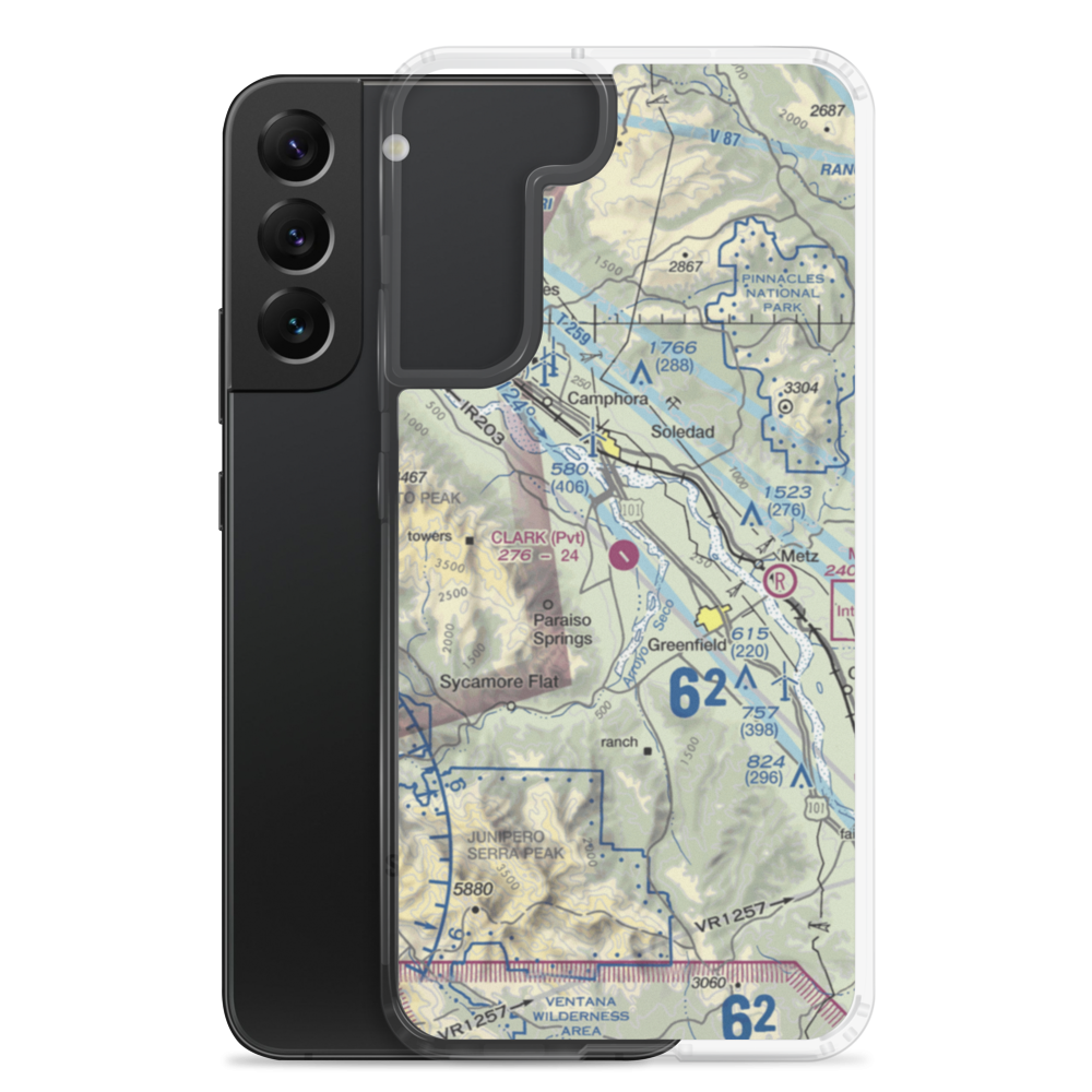 Clark Ranch Airport (3CA9) VFR Sectional Samsung Case Samsung Galaxy S22 Plus model shown