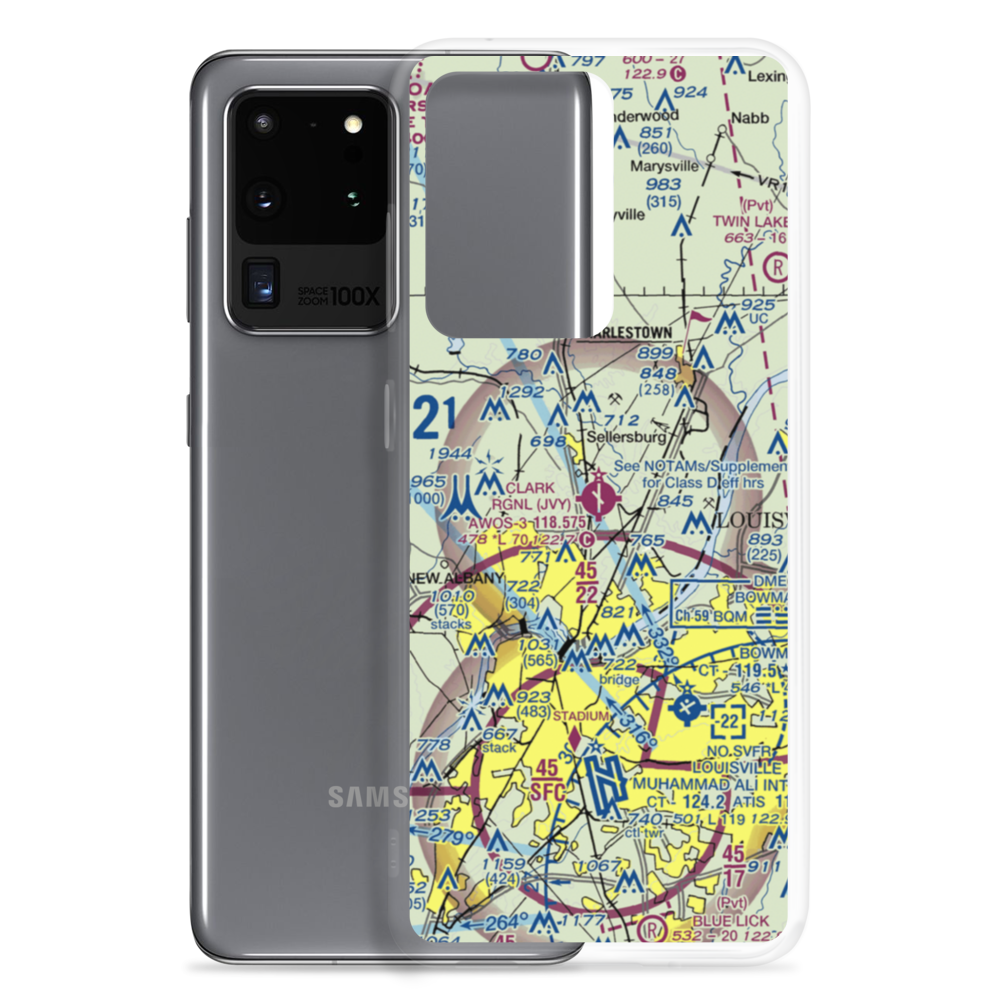 Clark Regional Airport (JVY) VFR Sectional Samsung Case Samsung Galaxy S20 Ultra model shown