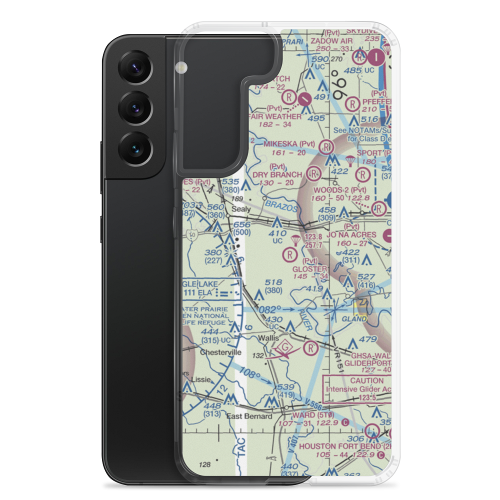 Clark Sky Ranch Airport (3TA2) VFR Sectional Samsung Case Samsung Galaxy S22 Plus model shown