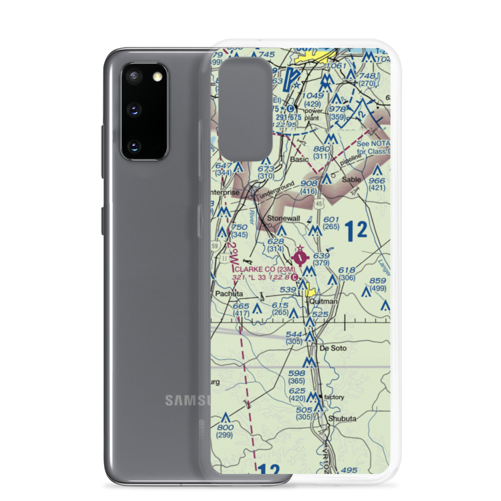 Clarke County Airport (23M) VFR Sectional Samsung Case Samsung Galaxy S20 model shown