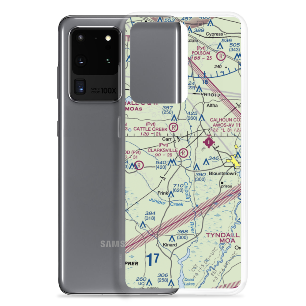 Clarksville Airport (74FD) VFR Sectional Samsung Case Samsung Galaxy S20 Ultra model shown