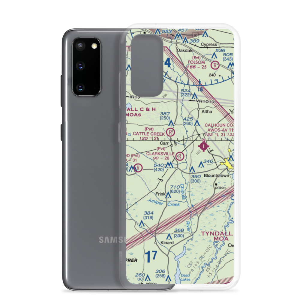 Clarksville Airport (74FD) VFR Sectional Samsung Case Samsung Galaxy S20 model shown