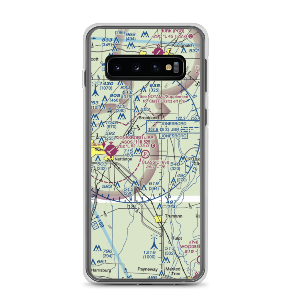 Classic Airstrip (23AR) VFR Sectional Samsung Case Samsung Galaxy S10 model shown