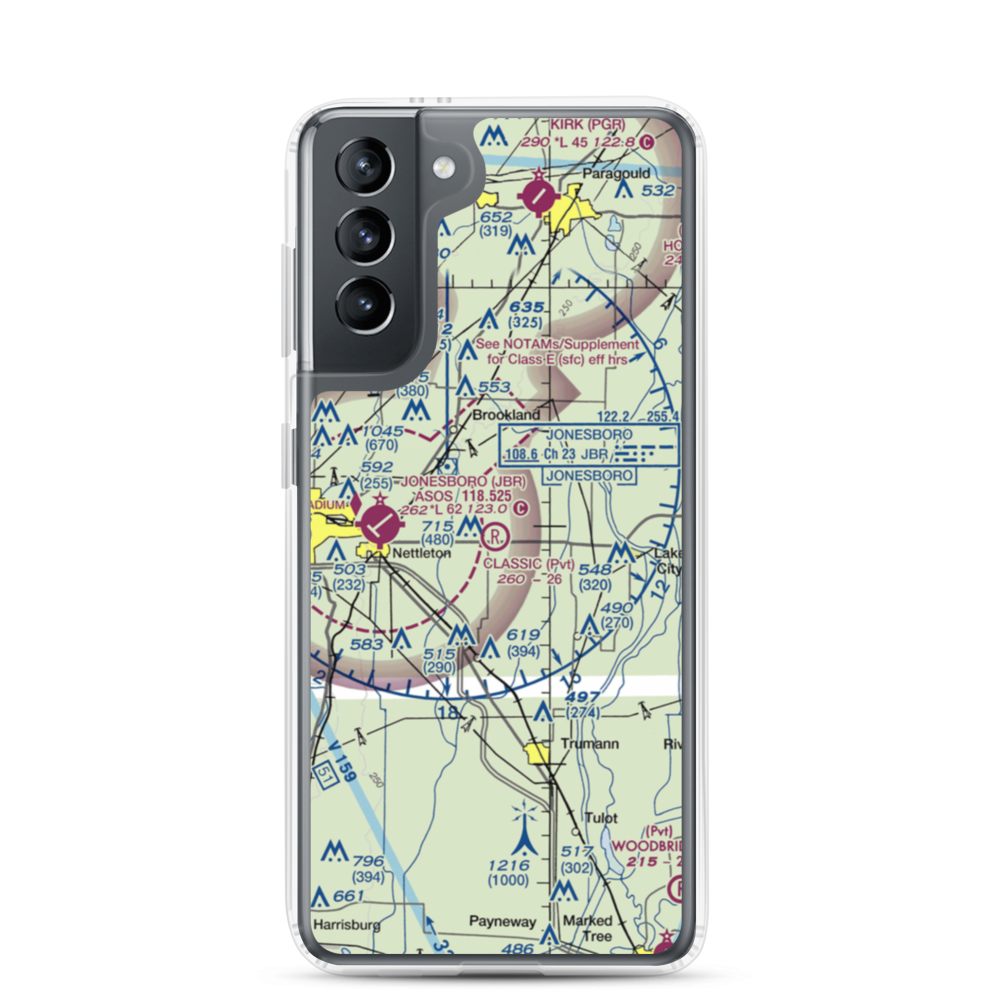 Classic Airstrip (23AR) VFR Sectional Samsung Case Samsung Galaxy S21 model shown