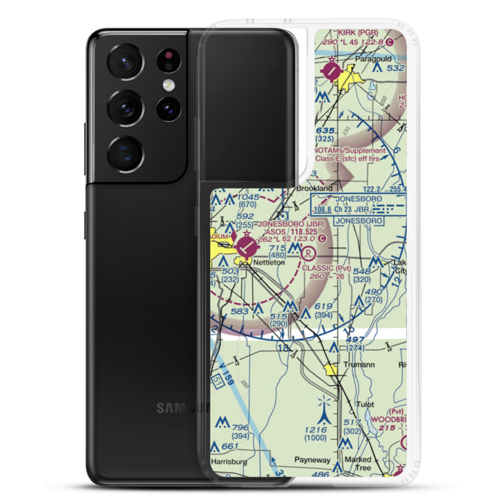 Classic Airstrip (23AR) VFR Sectional Samsung Case Samsung Galaxy S21 Ultra model shown