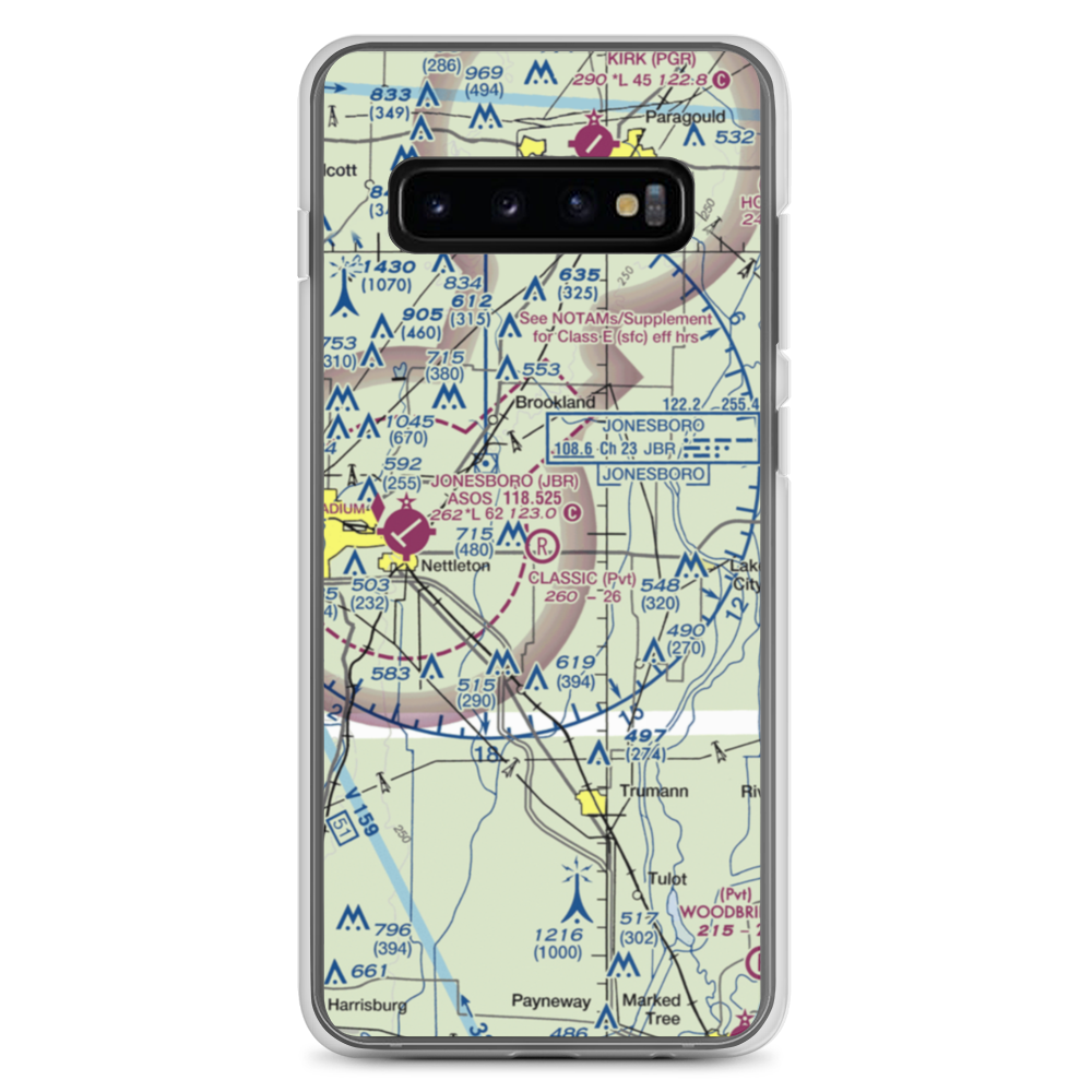 Classic Airstrip (23AR) VFR Sectional Samsung Case Samsung Galaxy S10+ model shown
