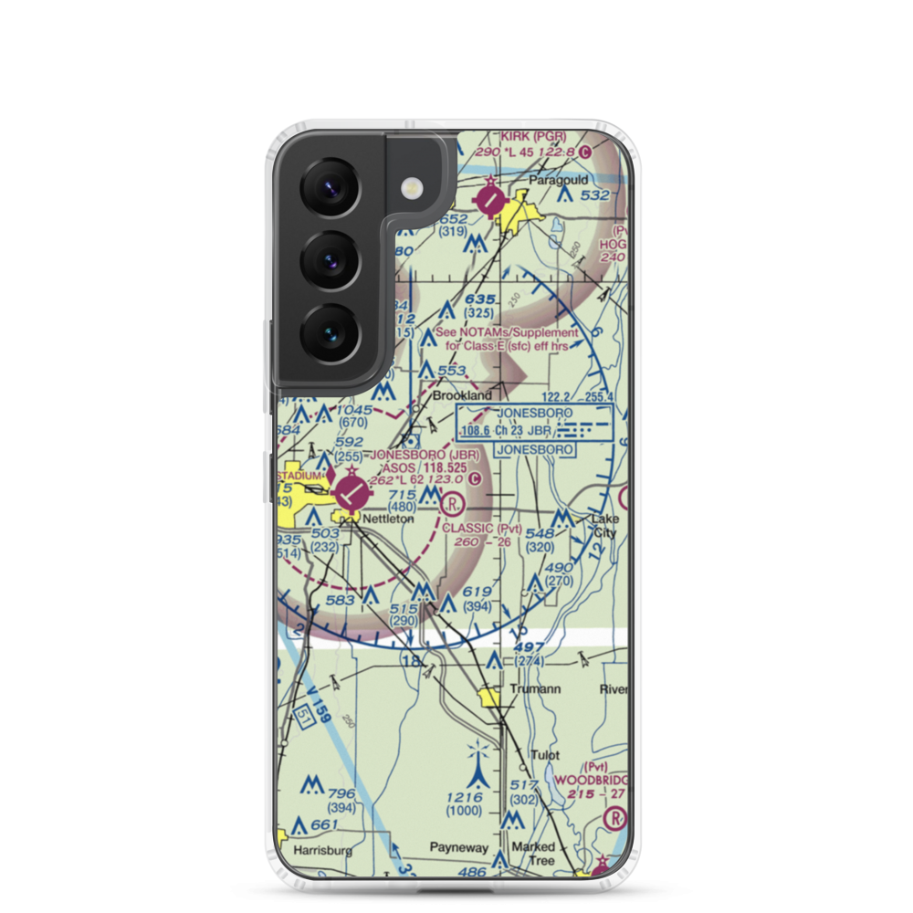 Classic Airstrip (23AR) VFR Sectional Samsung Case Samsung Galaxy S22 model shown