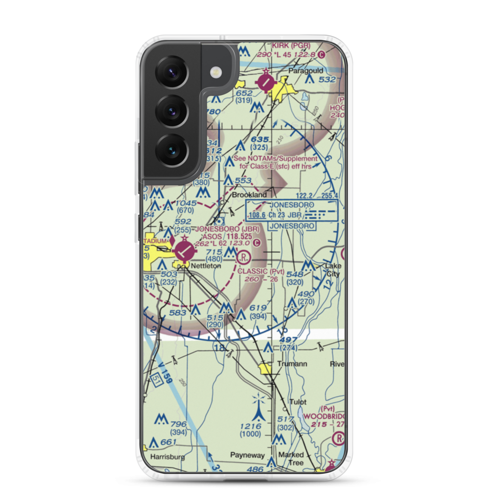 Classic Airstrip (23AR) VFR Sectional Samsung Case Samsung Galaxy S22 Plus model shown