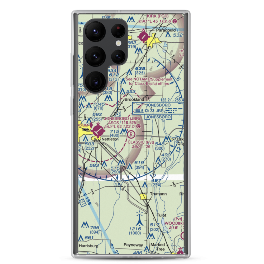 Classic Airstrip (23AR) VFR Sectional Samsung Case Samsung Galaxy S22 Ultra model shown
