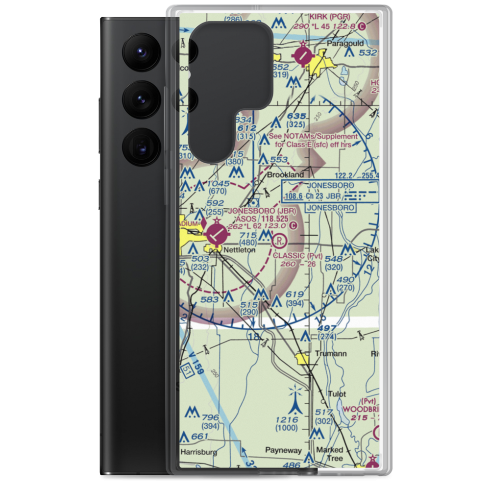 Classic Airstrip (23AR) VFR Sectional Samsung Case Samsung Galaxy S22 Ultra model shown