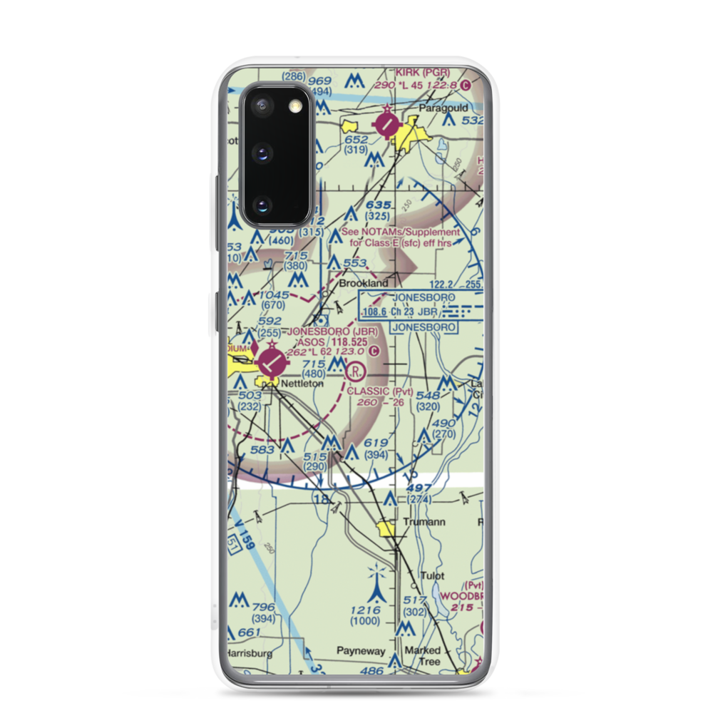Classic Airstrip (23AR) VFR Sectional Samsung Case Samsung Galaxy S20 model shown