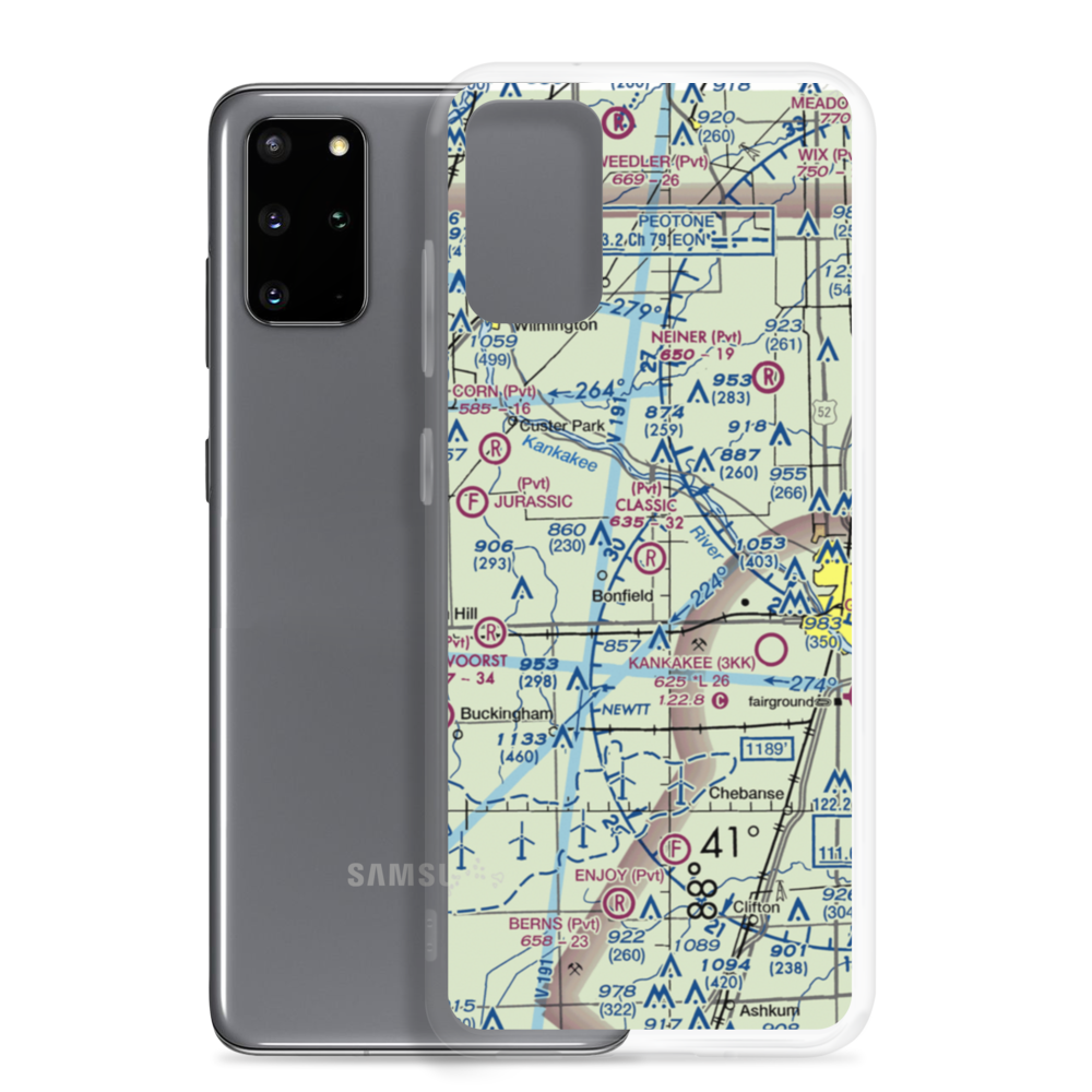 Classic Landings Airport (05IL) VFR Sectional Samsung Case Samsung Galaxy S20 Plus model shown