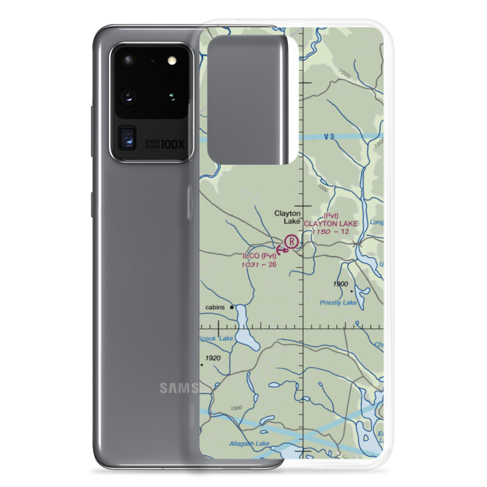 Clayton Lake Strip (ME19) VFR Sectional Samsung Case Samsung Galaxy S20 Ultra model shown