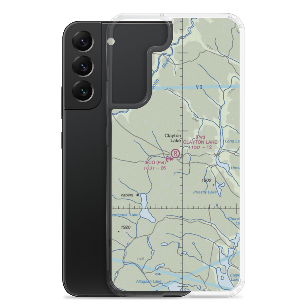Clayton Lake Strip (ME19) VFR Sectional Samsung Case Samsung Galaxy S22 Plus model shown