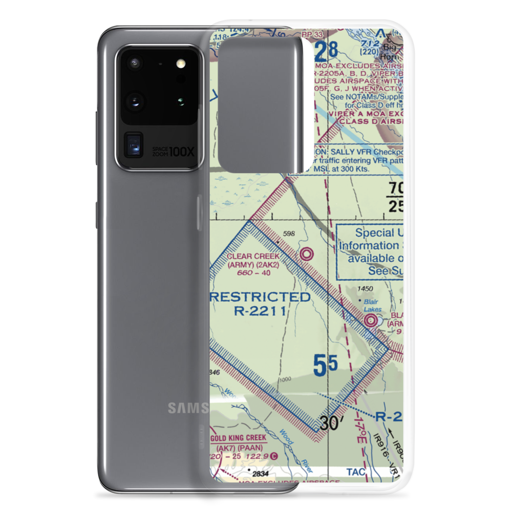Clear Creek Airport (2AK2) VFR Sectional Samsung Case Samsung Galaxy S20 Ultra model shown