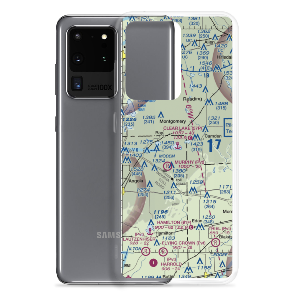 Clear Lake Seaplane Base (57P) VFR Sectional Samsung Case Samsung Galaxy S20 Ultra model shown
