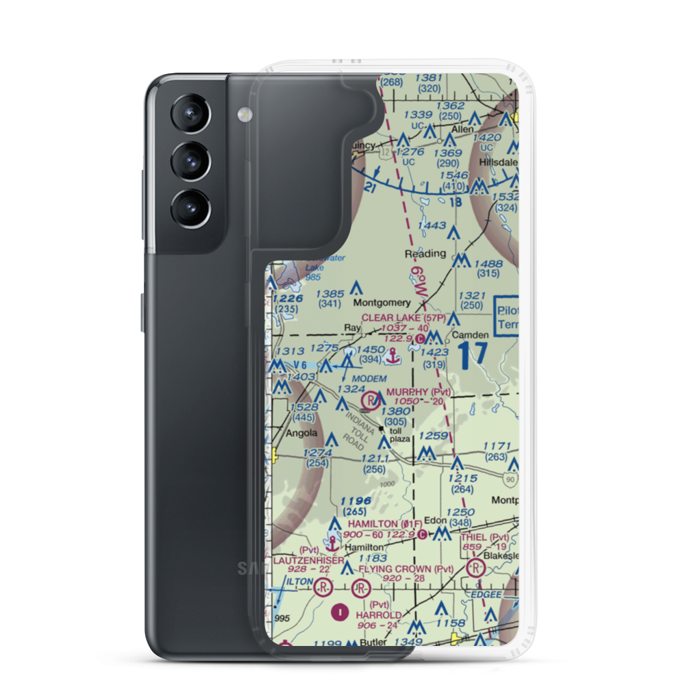 Clear Lake Seaplane Base (57P) VFR Sectional Samsung Case Samsung Galaxy S21 model shown