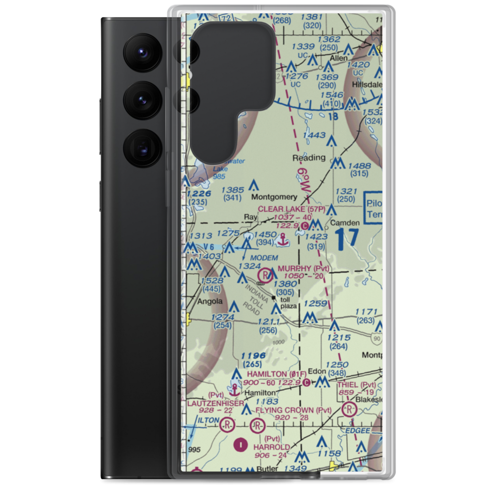 Clear Lake Seaplane Base (57P) VFR Sectional Samsung Case Samsung Galaxy S22 Ultra model shown