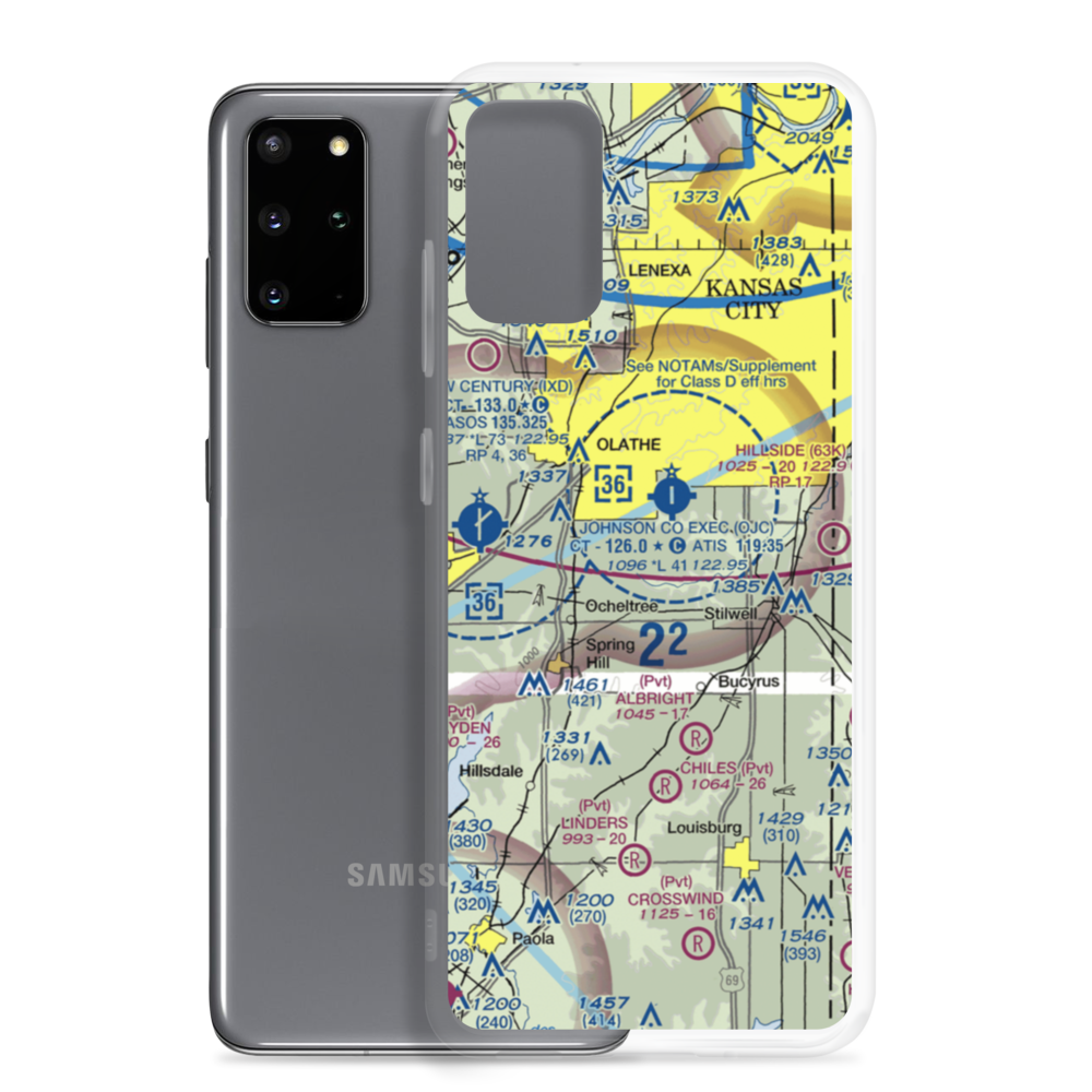 Clear View Farm Airport (97KS) VFR Sectional Samsung Case Samsung Galaxy S20 Plus model shown