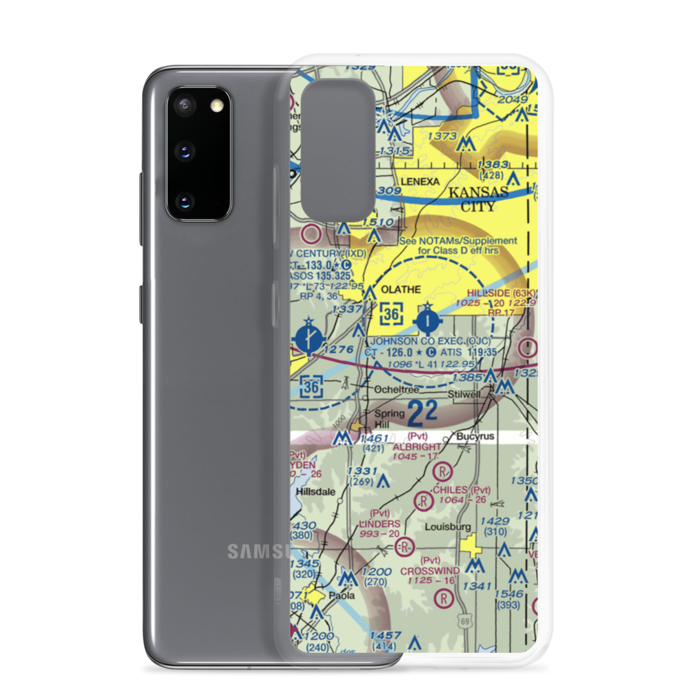 Clear View Farm Airport (97KS) VFR Sectional Samsung Case Samsung Galaxy S20 model shown