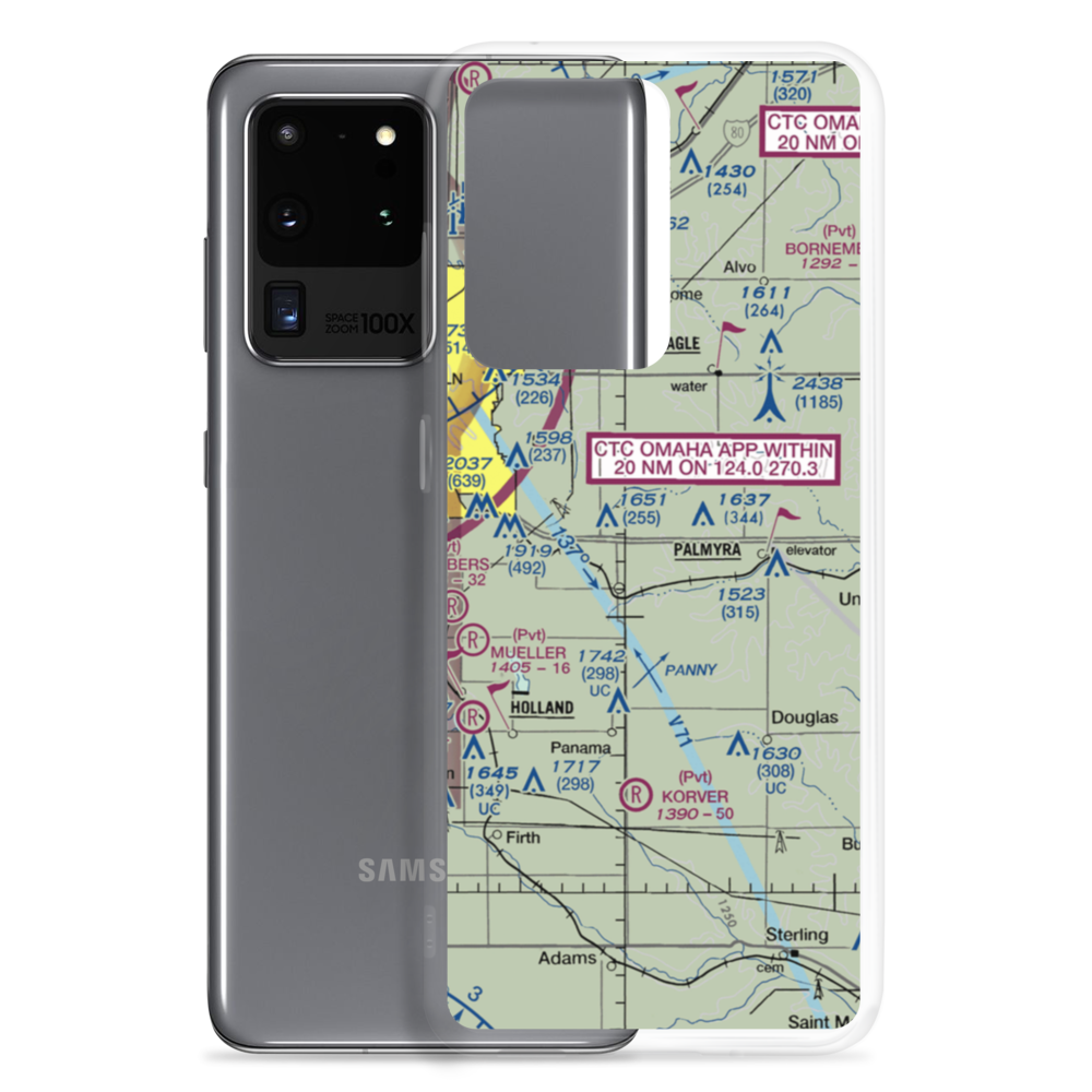 Clearidge Airport (NE33) VFR Sectional Samsung Case Samsung Galaxy S20 Ultra model shown