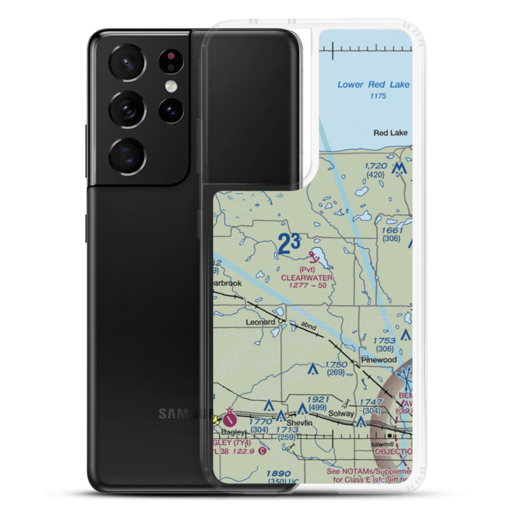 Clearwater Seaplane Base (21MN) VFR Sectional Samsung Case Samsung Galaxy S21 Ultra model shown