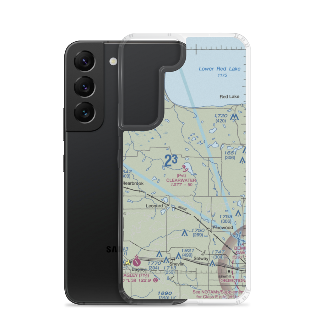 Clearwater Seaplane Base (21MN) VFR Sectional Samsung Case Samsung Galaxy S22 model shown