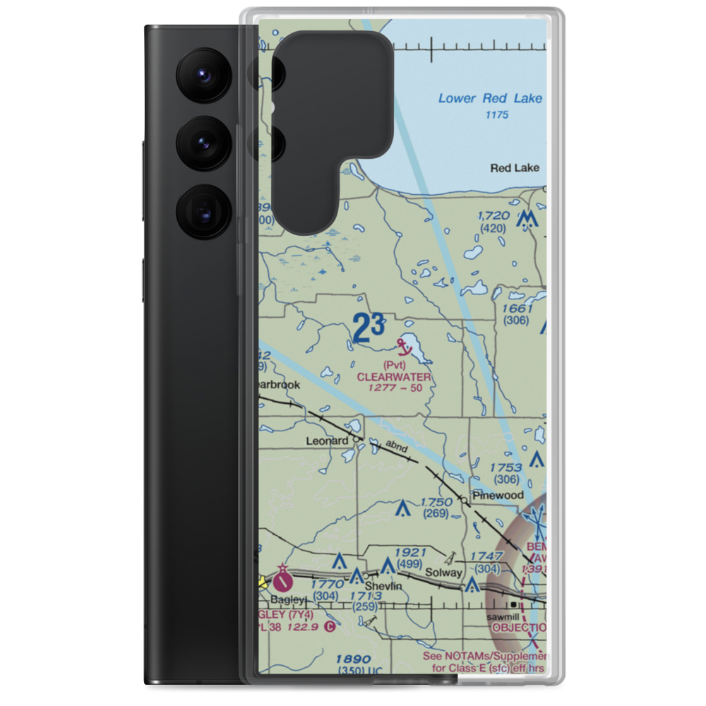 Clearwater Seaplane Base (21MN) VFR Sectional Samsung Case Samsung Galaxy S22 Ultra model shown
