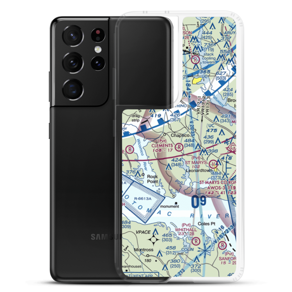 Clements Airport (4MD4) VFR Sectional Samsung Case Samsung Galaxy S21 Ultra model shown