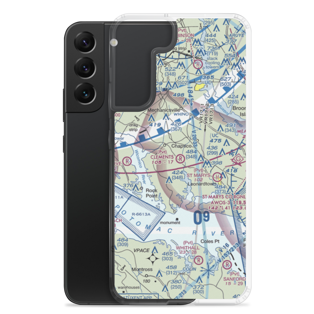 Clements Airport (4MD4) VFR Sectional Samsung Case Samsung Galaxy S22 Plus model shown
