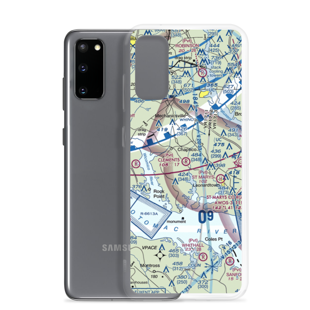 Clements Airport (4MD4) VFR Sectional Samsung Case Samsung Galaxy S20 model shown