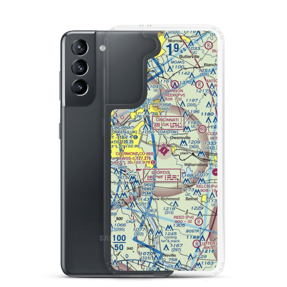 Clermont County Airport (I69) VFR Sectional Samsung Case Samsung Galaxy S21 model shown