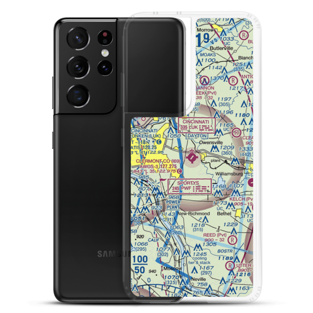 Clermont County Airport (I69) VFR Sectional Samsung Case Samsung Galaxy S21 Ultra model shown
